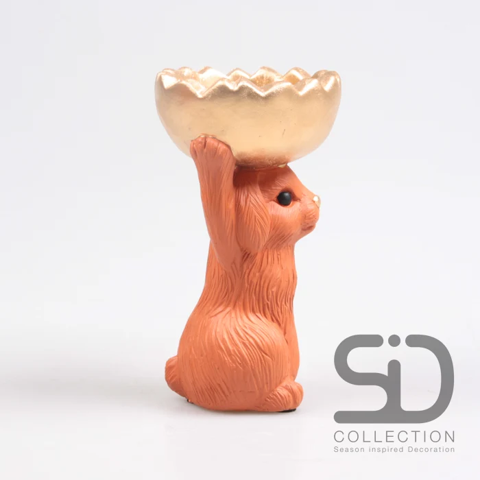 HASE MIT SCHALE ZEMENT 11X9,5X18 CM ZIEGELROT