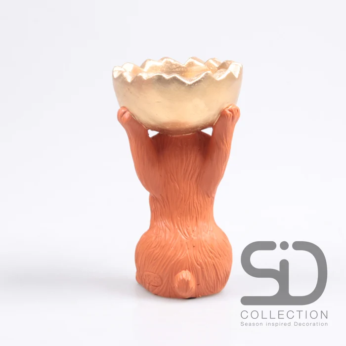 HASE MIT SCHALE ZEMENT 11X9,5X18 CM ZIEGELROT