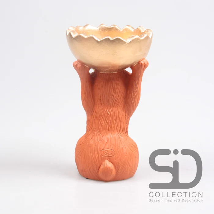 HASE MIT SCHALE ZEMENT 15X12.5X23 CM STEIN ROT