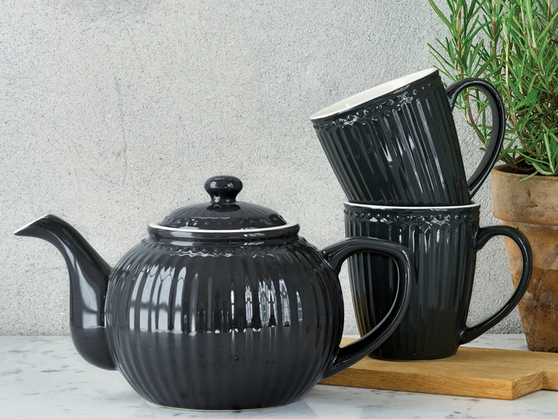 Greengate Alice Müslischale dark grey 14 cm Set6