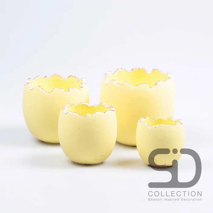 ZEMENT FÜR ZERBROCHENE EIER 9,3X9,3X8 CM GELB