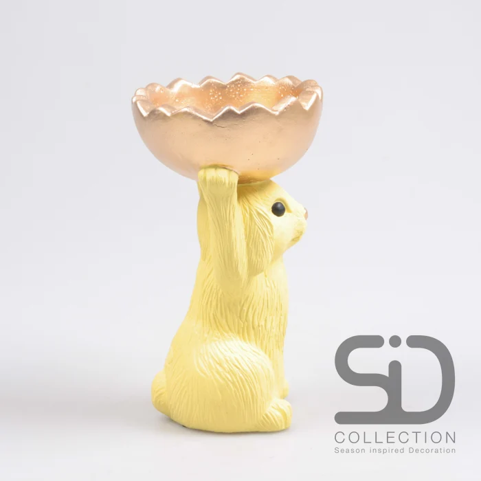 HASE MIT SCHALE ZEMENT 15X12.5X23 CM GELB