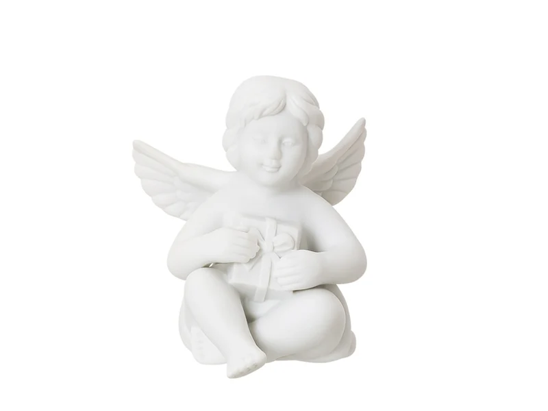Rosenthal Engel klein Weiss matt Engel mit Geschenk