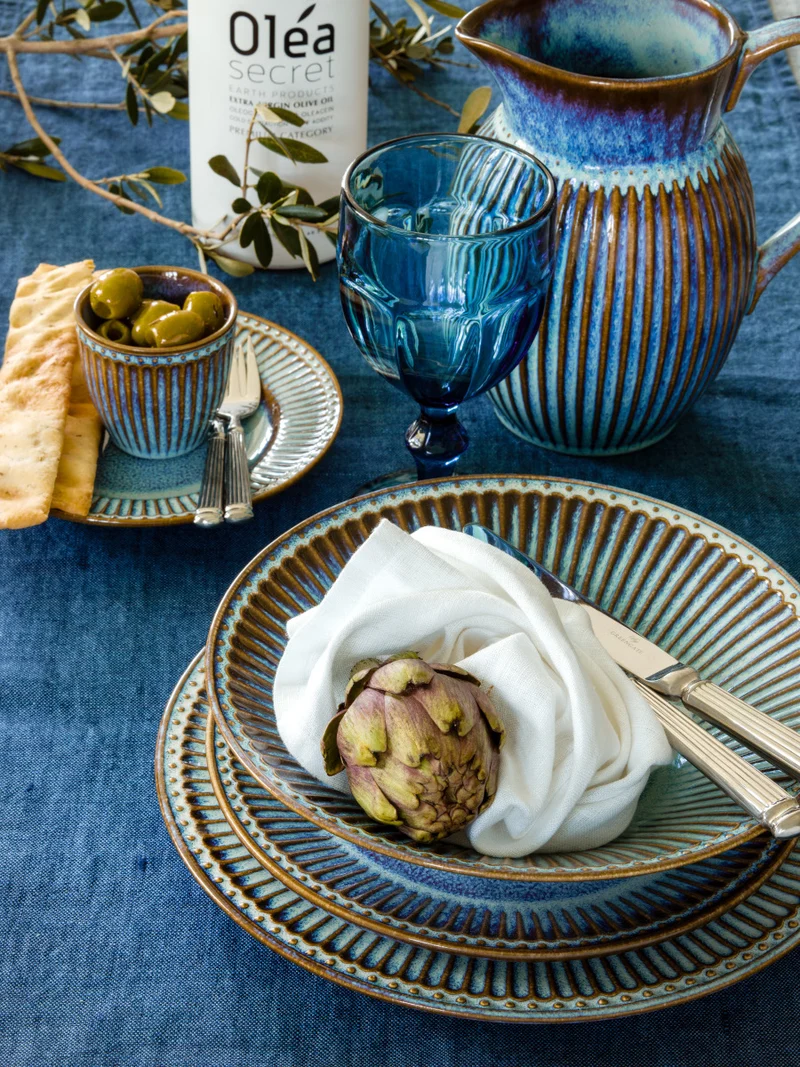 Greengate Alice Frühstücksteller klein oyster blue 17,5cm