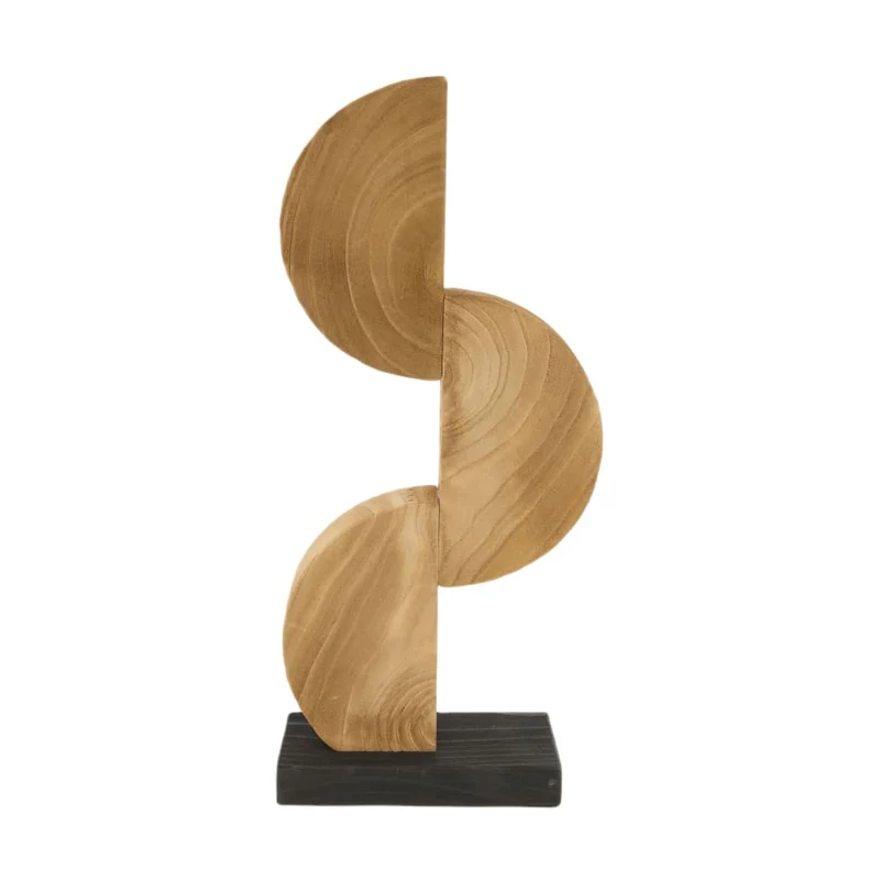 Statue paulownia Holz auf Füßen 17x7.5x38cm Natural