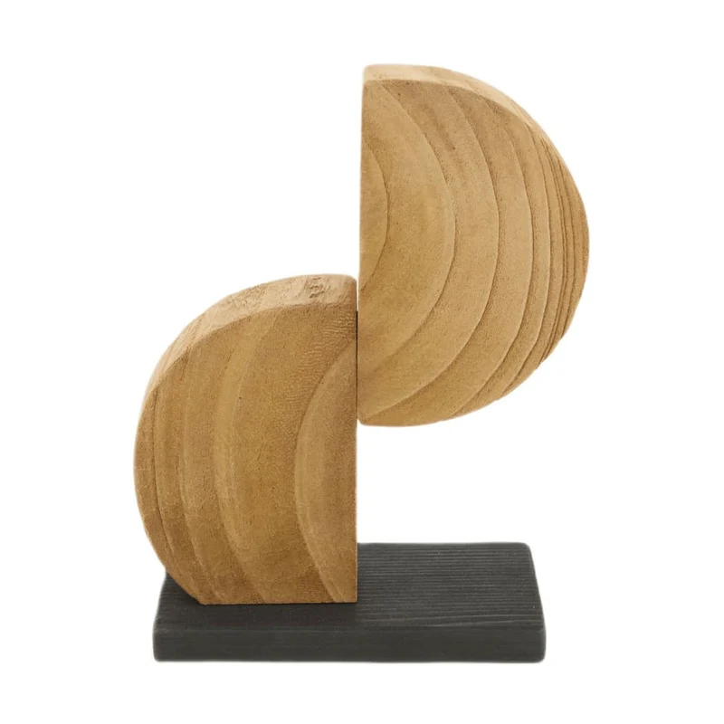 Statue paulownia Holz auf Füßen 14x7.5x18cm Natural