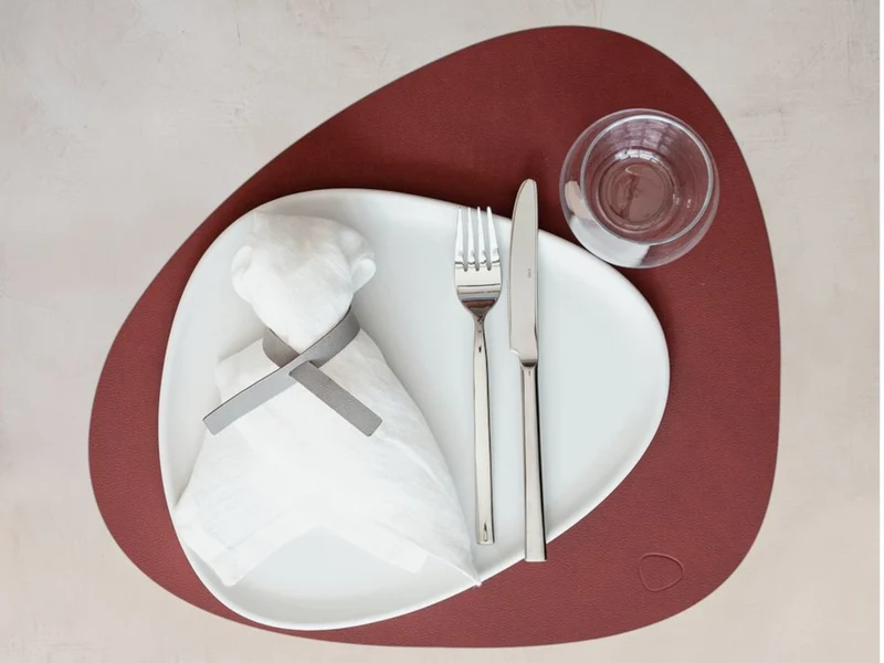 LIND DNA NUPO Tischset Curve L sienna 37 x 44 cm