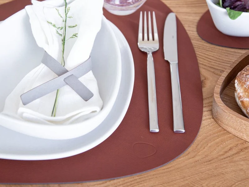 LIND DNA NUPO Tischset Curve L sienna 37 x 44 cm