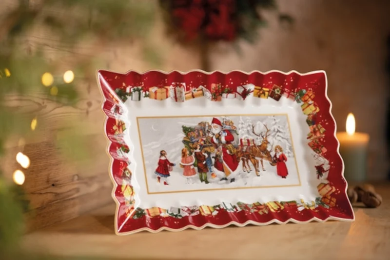 Villeroy & Boch Toy's Fantasy Kuchenplatte eckig Santa und Kinder