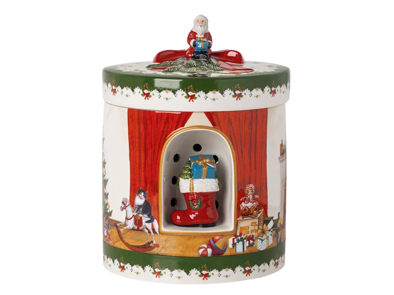 Villeroy & Boch Christmas Toys Spieluhr Paket rund Santa b.Gesch.