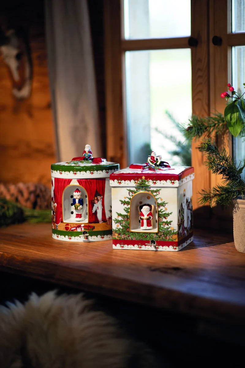 Villeroy & Boch Christmas Toys Spieluhr Paket rund Santa b.Gesch.