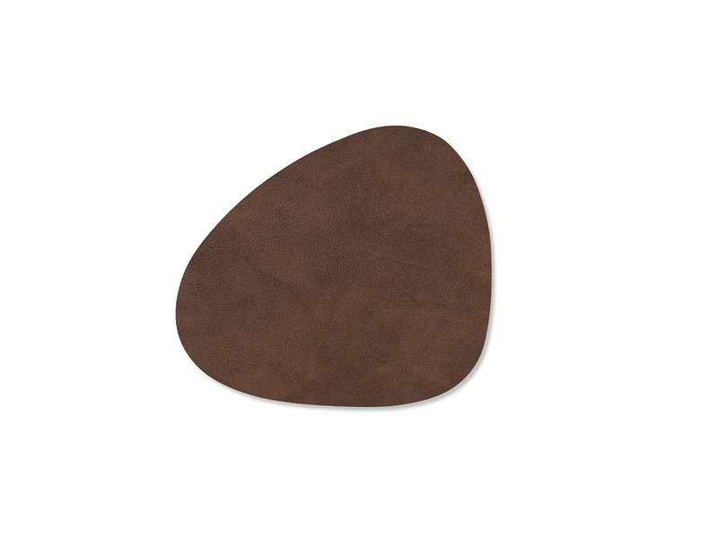 LIND DNA NUPO Untersetzer Curve dark brown 11 x 13 cm
