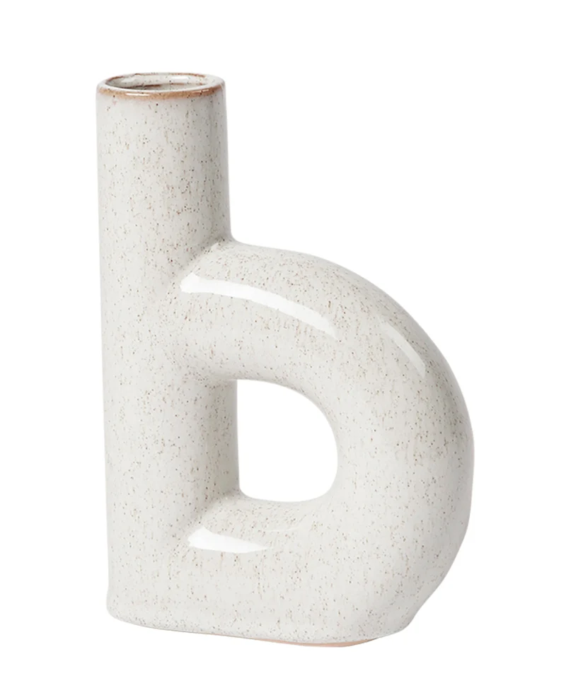 Broste Copenhagen Hector Vase B Rainy Day Grey 4,5x13x19cm
