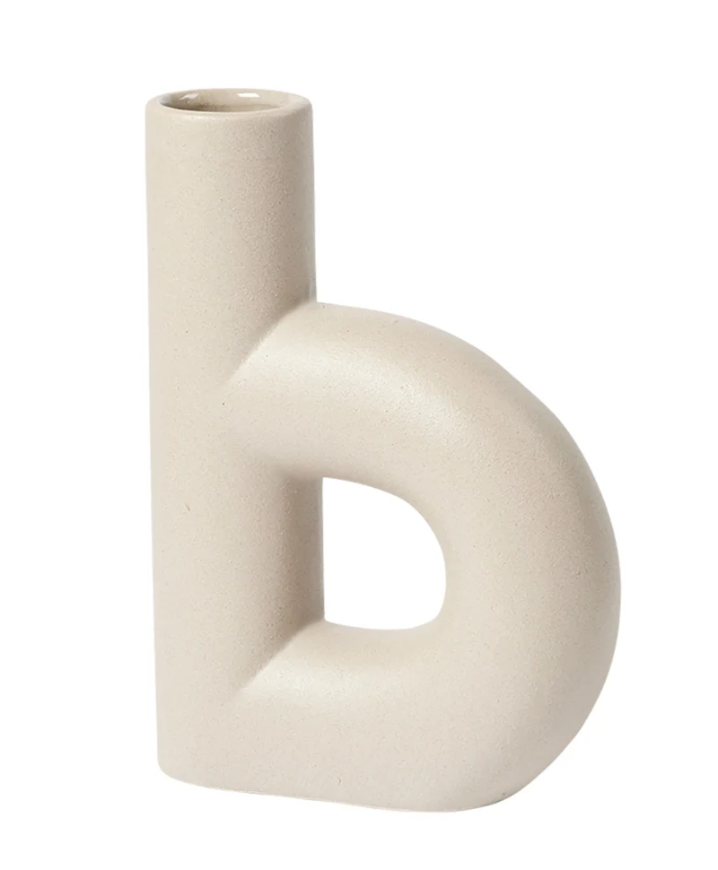 Broste Copenhagen Hector Vase B Dove Grey 4,5x13x19cm