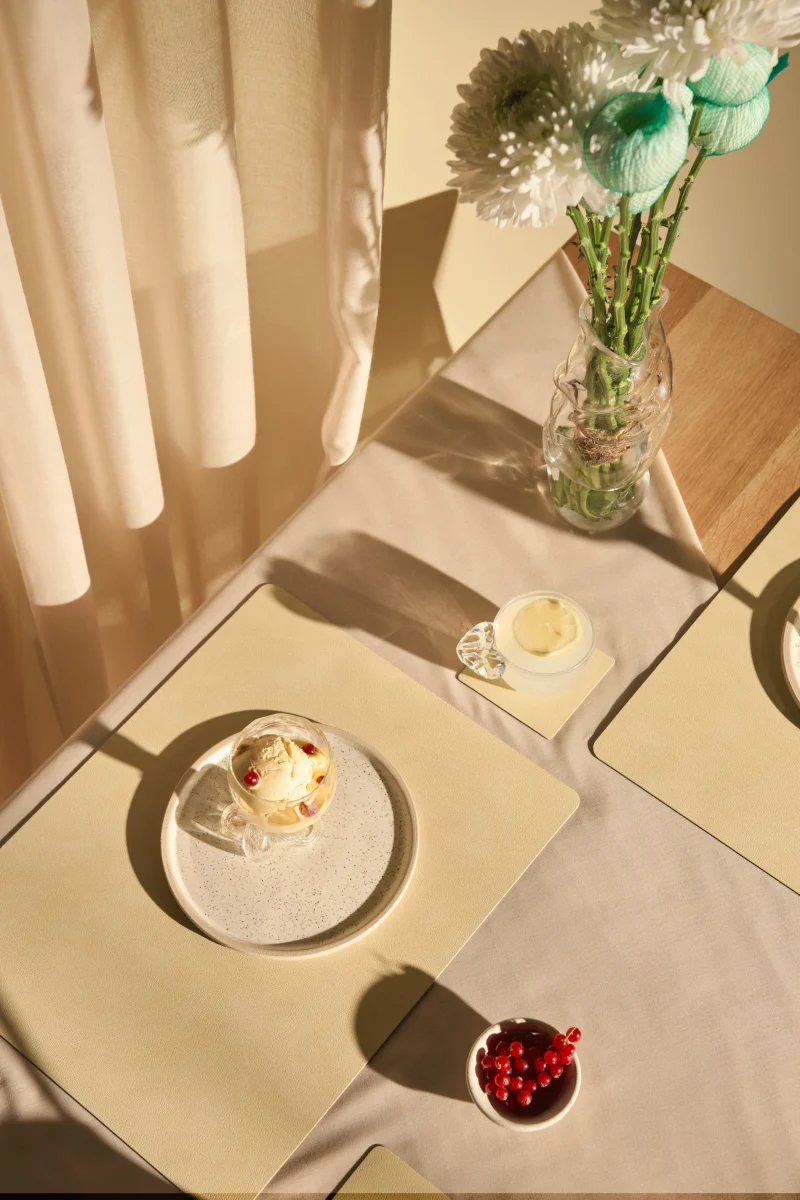 LIND DNA Nupo Tischset Square L lemon sorbet