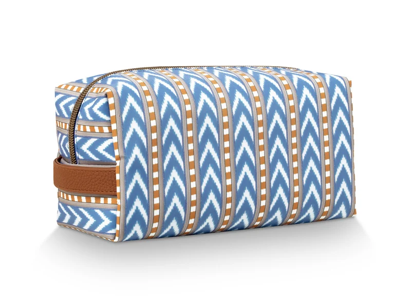 PIP STUDIO Coco Kosmetiktasche medium Samba Stripe blau 21,5x10x10,5cm