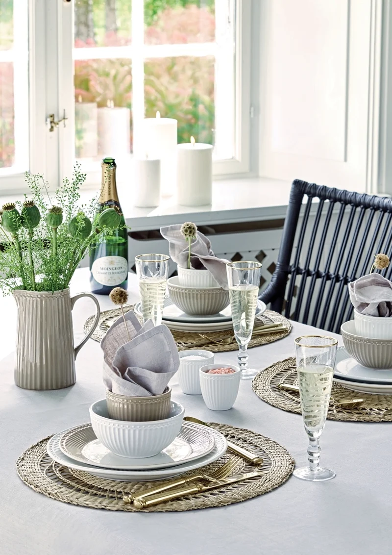Greengate Alice Tafelset white 12tlg