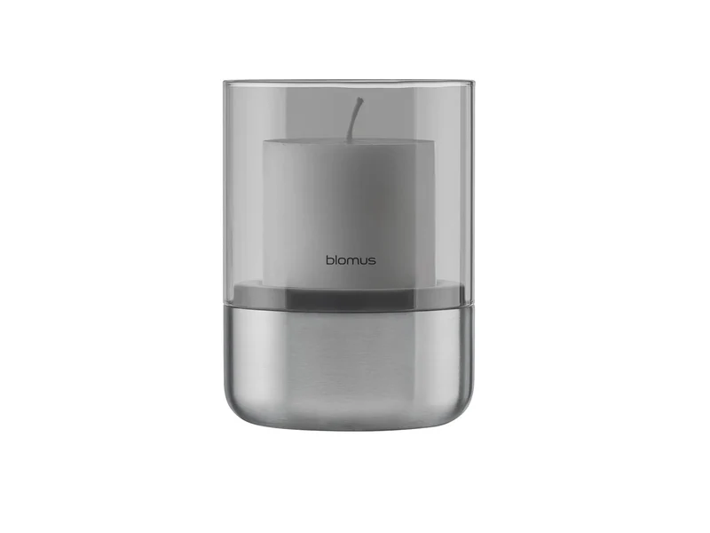 Blomus CALMA Laterne stainless steel matt glass smoke S 14cm