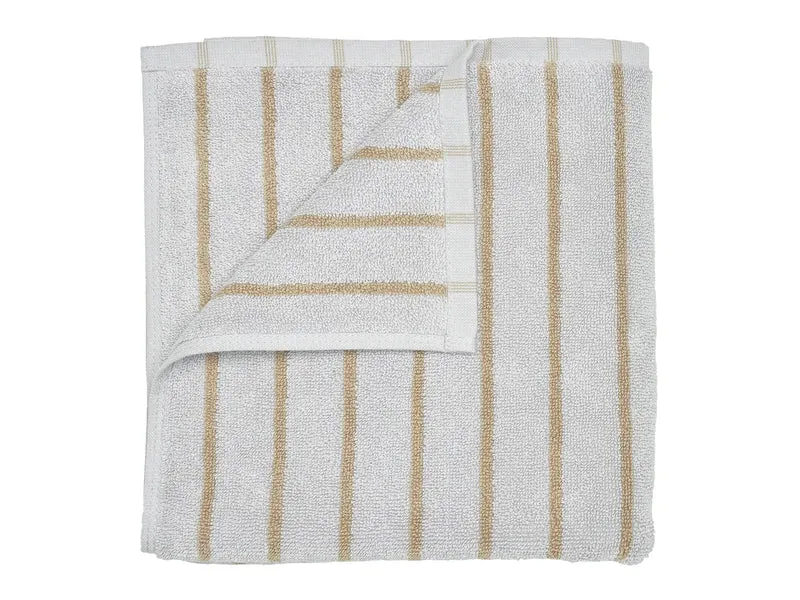 Blomus ARTO Badetuch micro chip/tan thin stripe 70x140cm