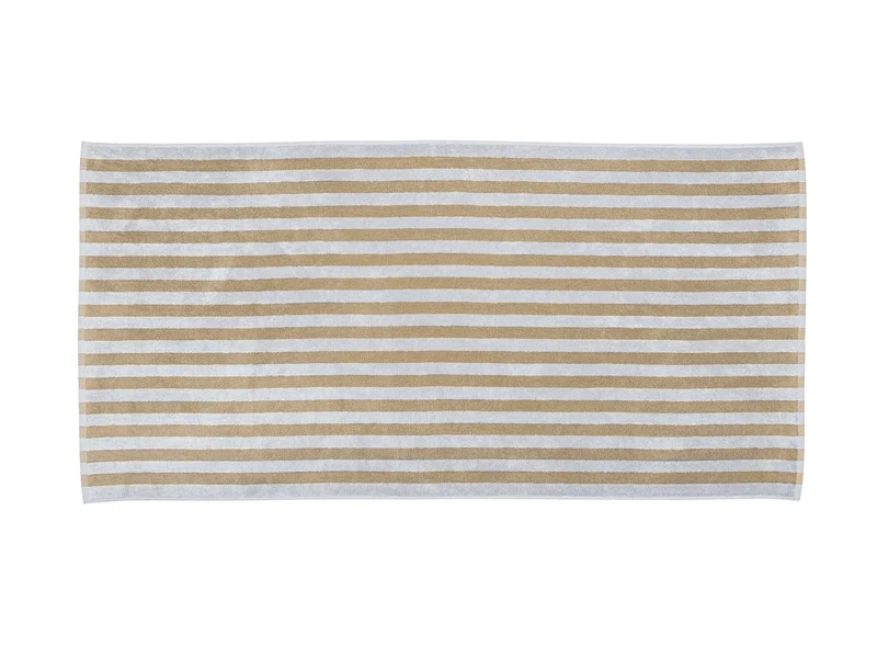 Blomus ARTO Badetuch micro chip/tan thick stripe 70x140cm