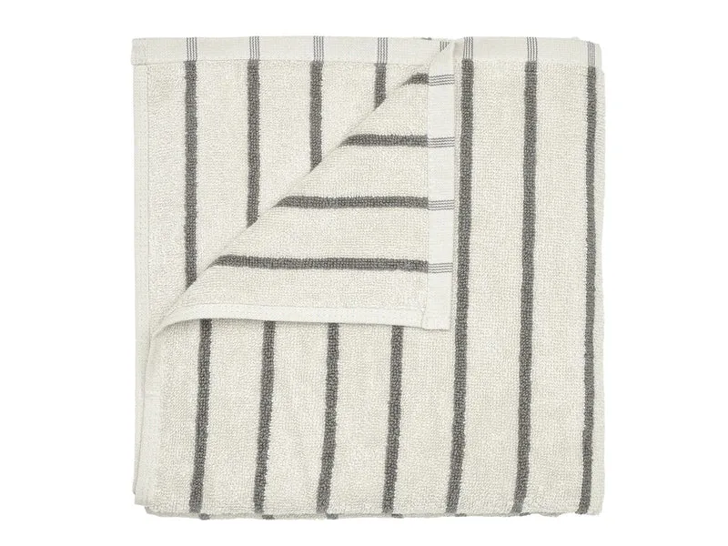 Blomus ARTO Badetuch moonbeam/magnet thin stripes 70x140cm