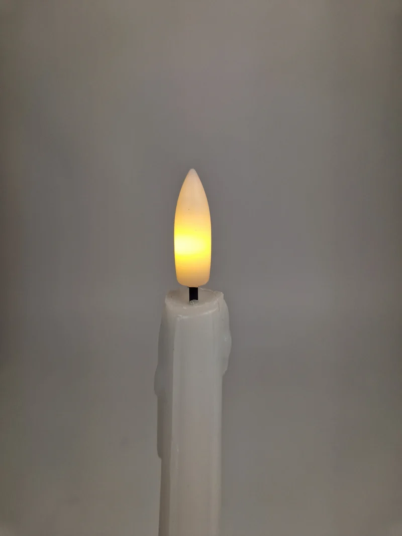 LED-Tropfenkerze 24cm weiss Set/2 (exkl. 2xAAA)