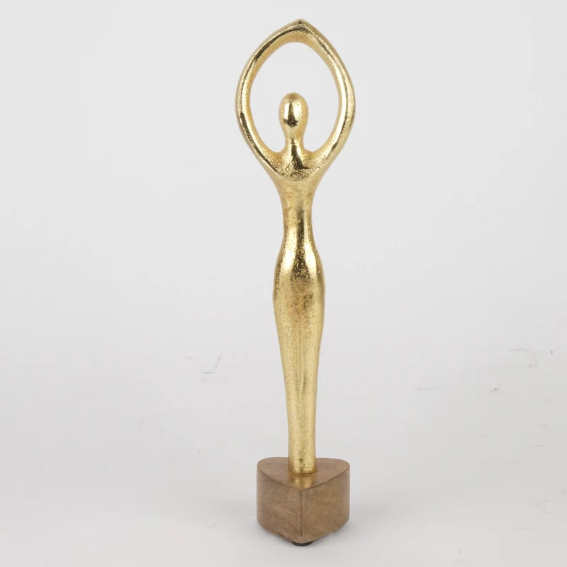 Figur Aluminium Gold H:34cm