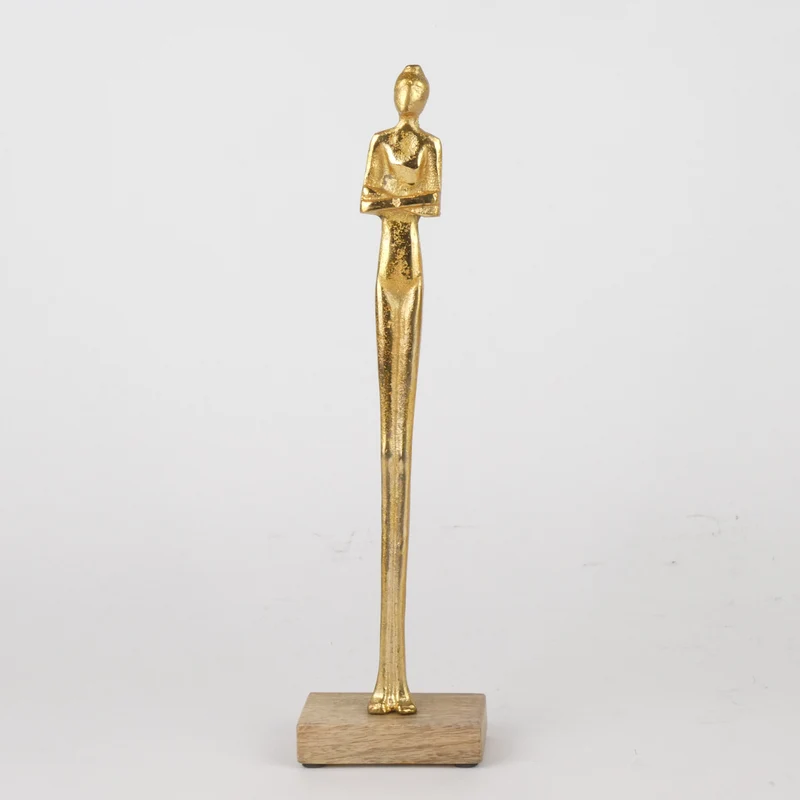 Figur Aluminium Gold H:38cm