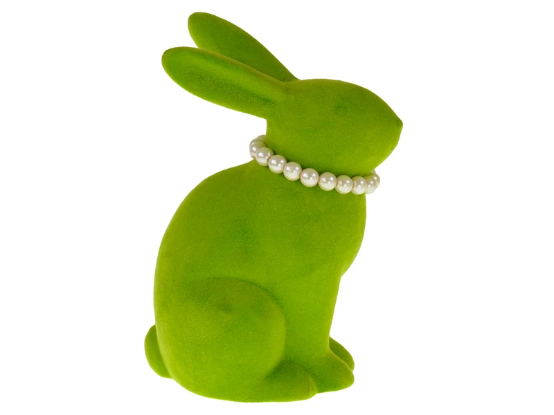 Werner Voß Hase mit Perlenkette grün 11,5x8x16cm