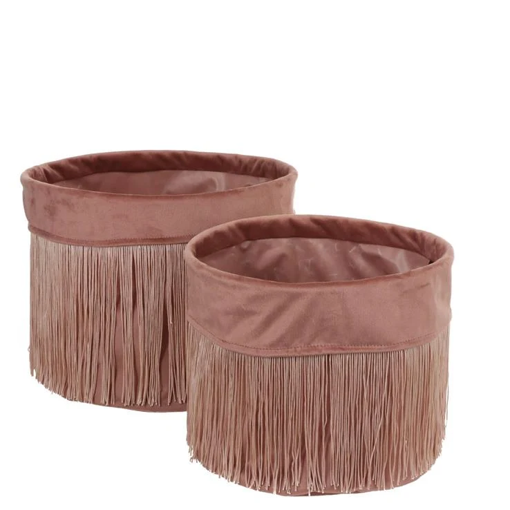Theelicht houder bordeaux 2 assorti - h7,5xd7,5cm