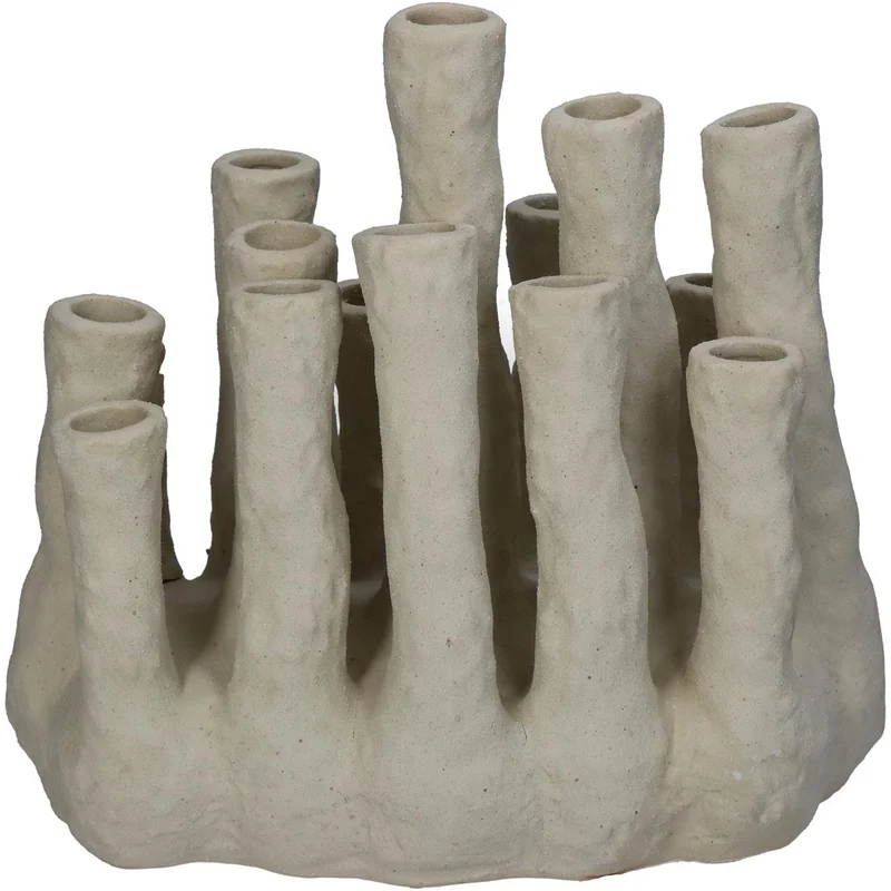 Vase Koralle Feines Steingut Ecru 27x16x24cm