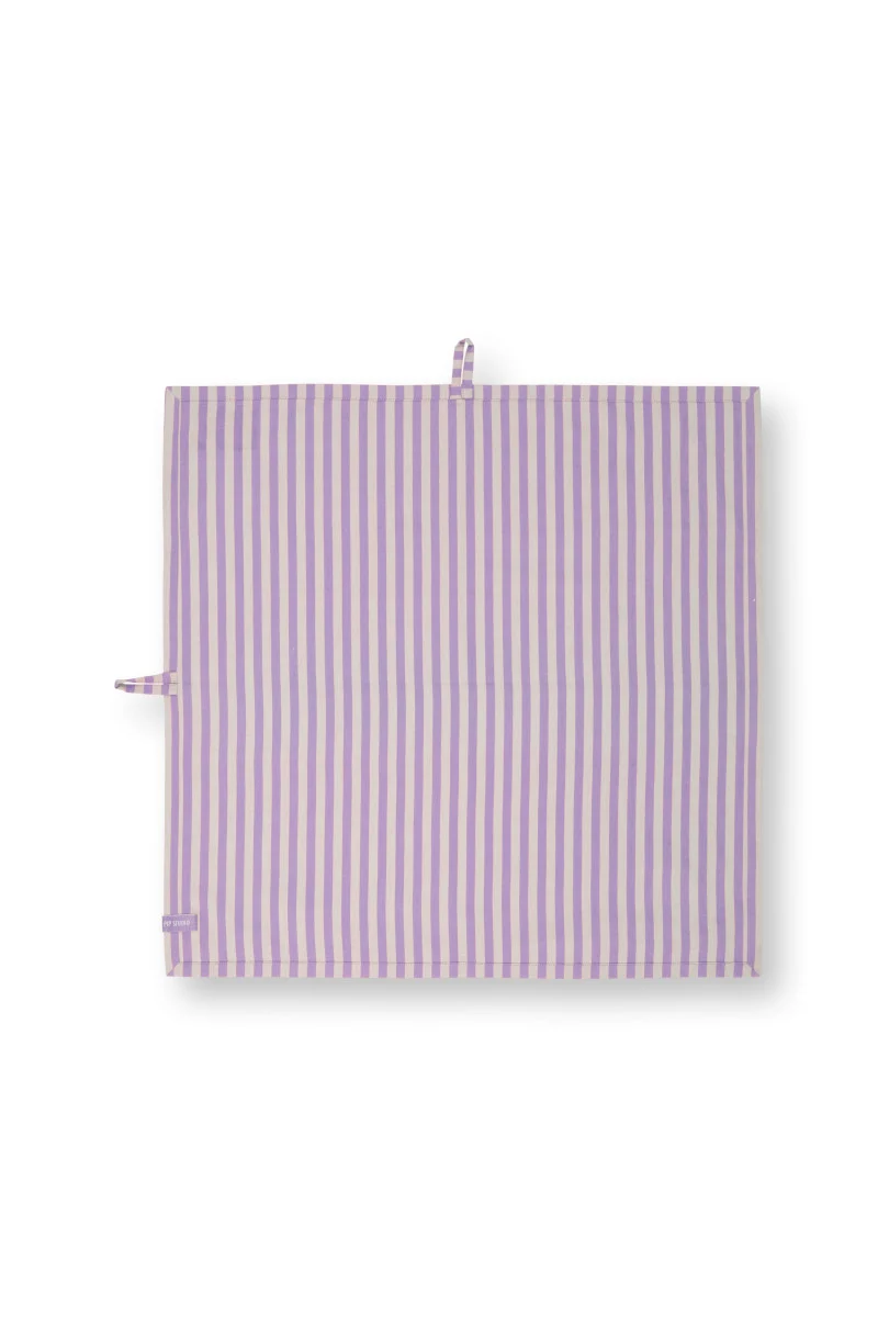 PIP STUDIO Lily&Lotus Geschirrtuch Stripes lila 65x65cm 2 Stück