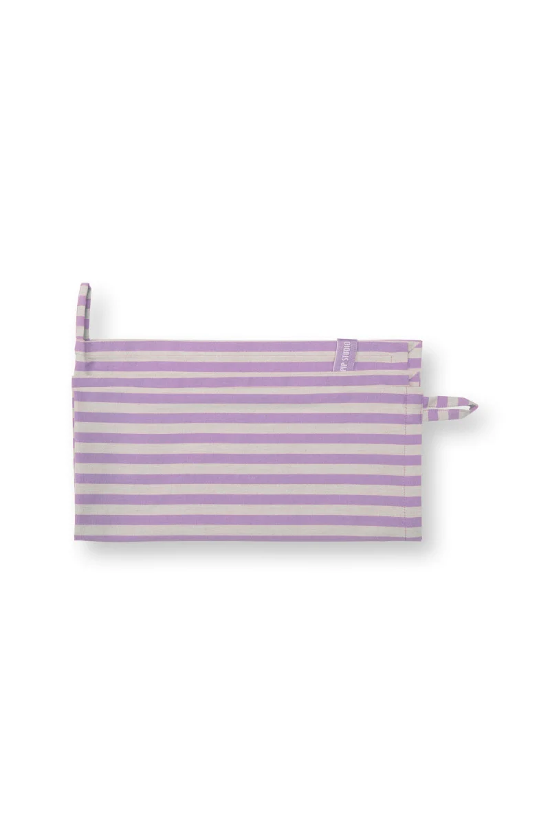 PIP STUDIO Lily&Lotus Geschirrtuch Stripes lila 65x65cm 2 Stück