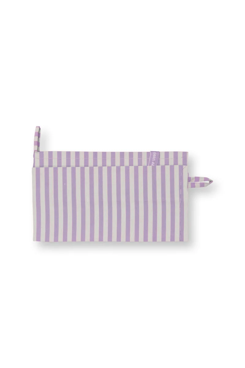 PIP STUDIO Lily&Lotus Geschirrtuch Stripes lila 65x65cm 2 Stück