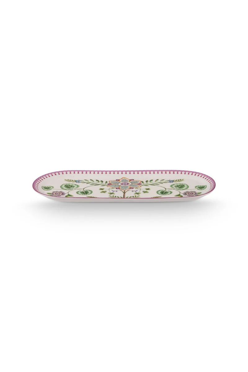 PIP STUDIO Lily&Lotus Kuchenplatte weiss/lila 33cm