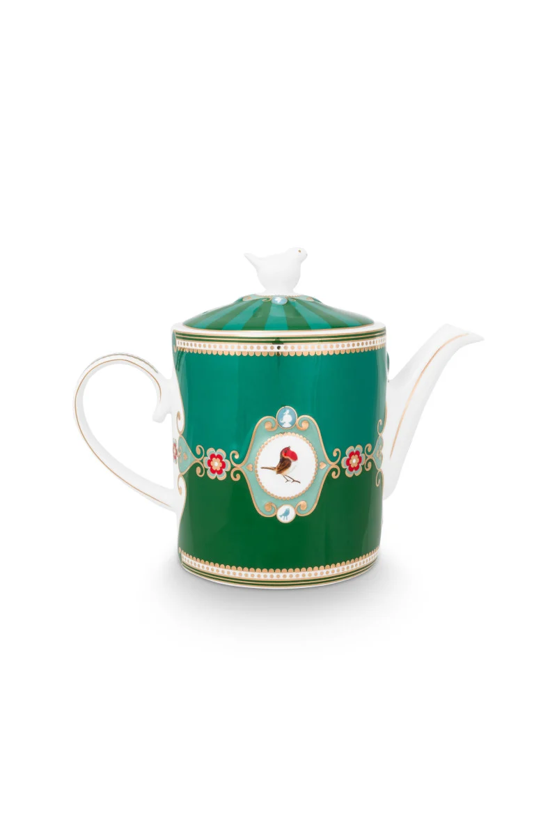 PIP STUDIO Love Birds Medallion Teekanne grün 1,3l