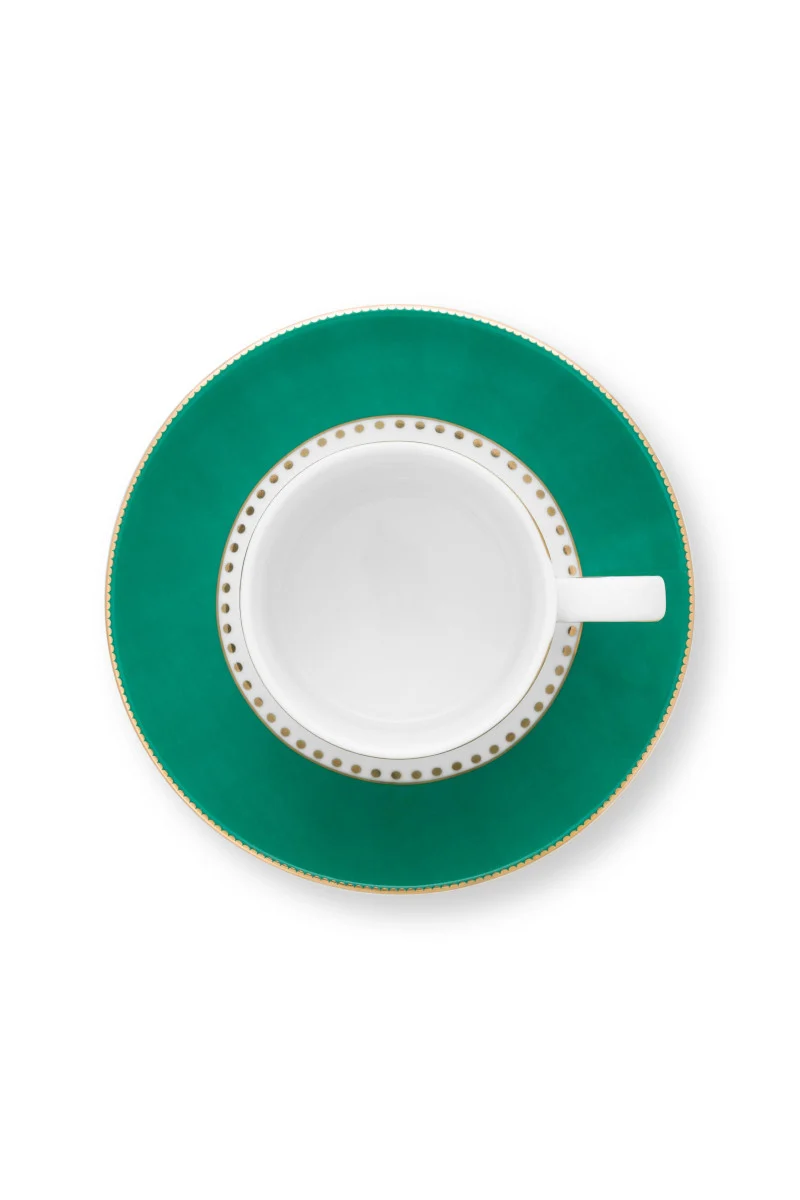 PIP STUDIO Love Birds Stripes Espressotasse m.U. grün 125ml