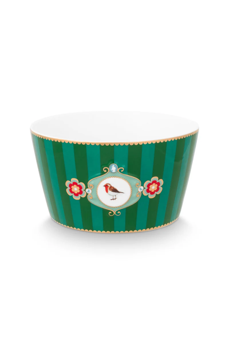 PIP STUDIO Love Birds Medaillon Bowl Stripes grün 15cm