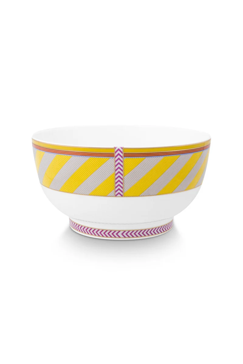 PIP STUDIO Chique Bowl Stripes gelb 20,5cm