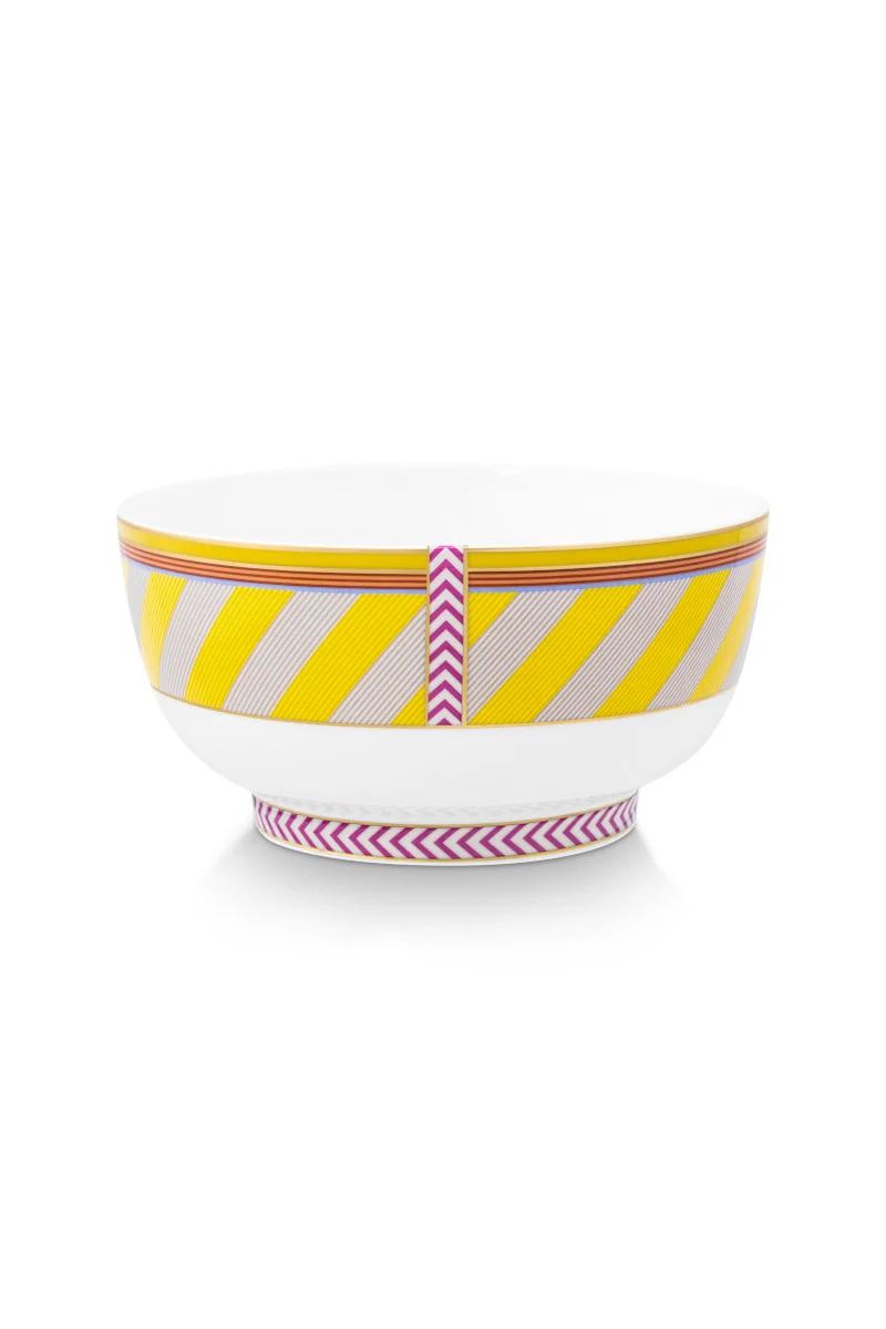 PIP STUDIO Chique Bowl Stripes gelb 15,5cm