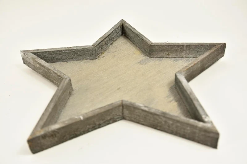Houten tray rechthoek grey-wash 42x14x3cm