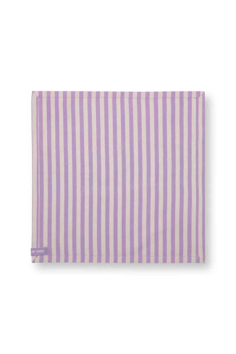 PIP STUDIO Lily&Lotus Stripes Servietten lila 40x40cm 4 Stück