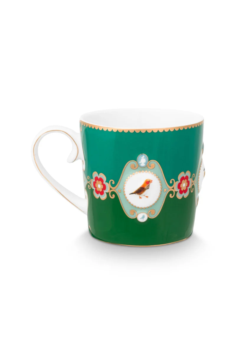 PIP STUDIO Love Birds Medaillon Tasse grün 0,15l