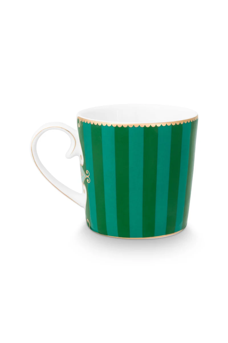 PIP STUDIO Love Birds Medaillon Tasse Stripes grün 0,15l