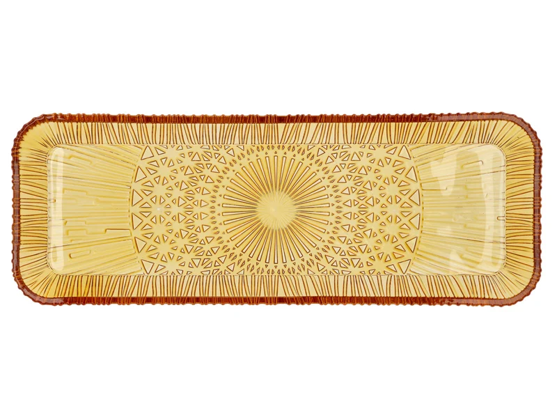 Bitz Kusintha Servierplatte rechteckig amber 38 x 14cm