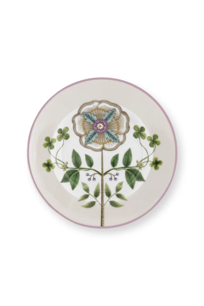 PIP STUDIO Lily&Lotus Petit Four Teller weiss/lila12cm