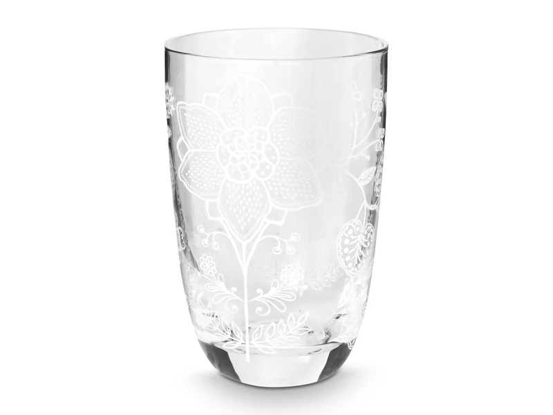 PIP STUDIO Flower White Longdrinkglas 400ml Set2