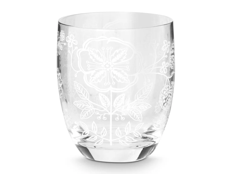 PIP STUDIO Flower White Trinkglas 320ml Set2
