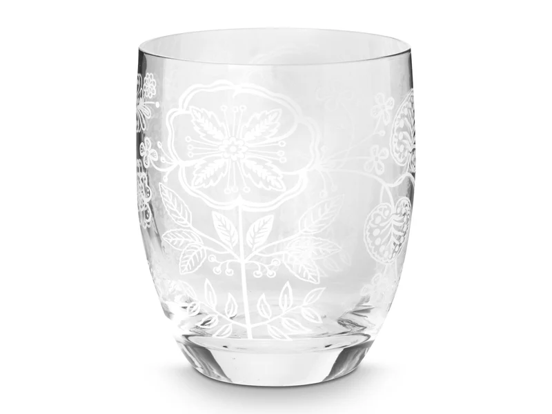 PIP STUDIO Flower White Trinkglas 320ml Set2