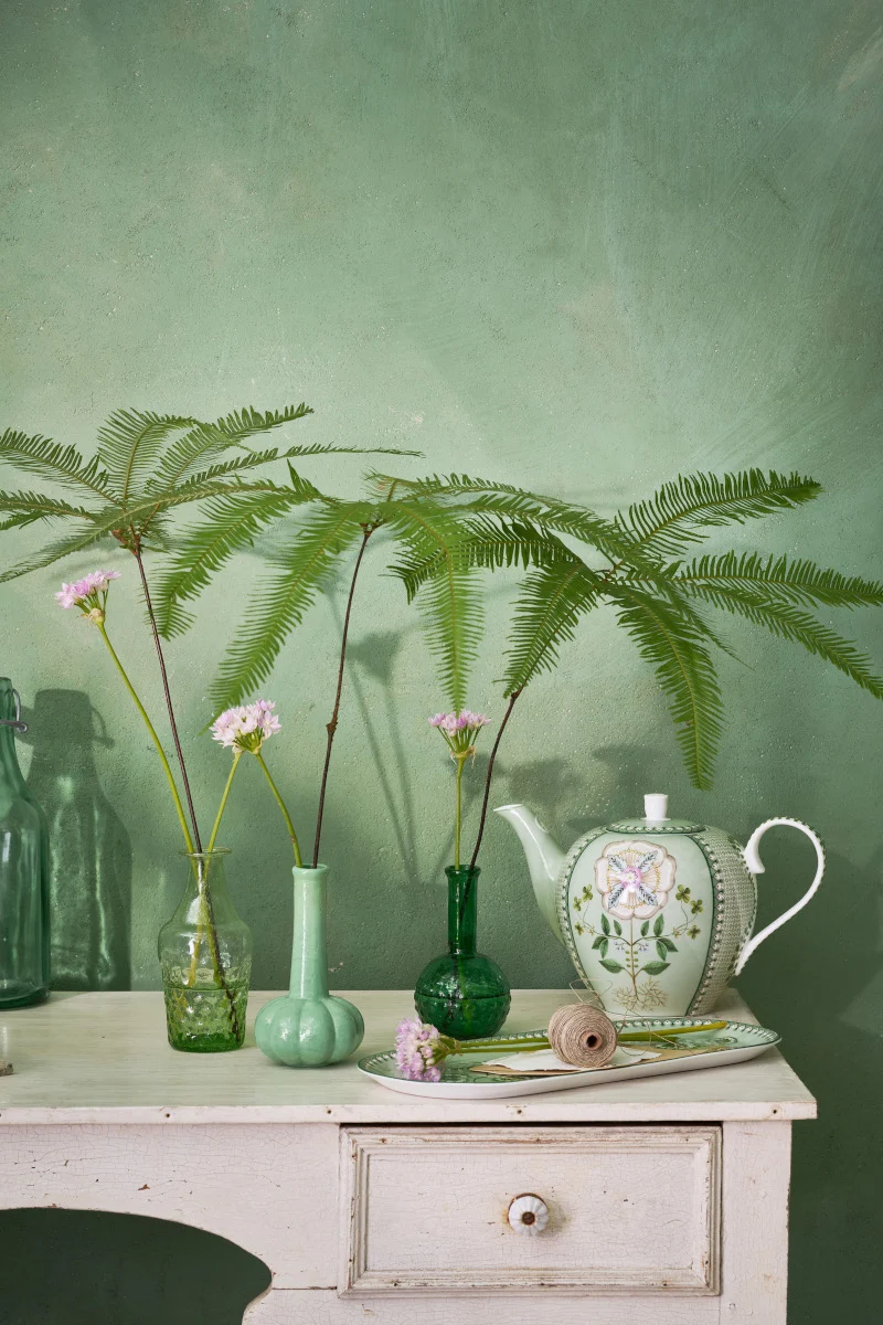 PIP STUDIO Vases Glass Soft Green Set3
